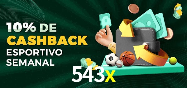 10% de bônus de cashback na 543x